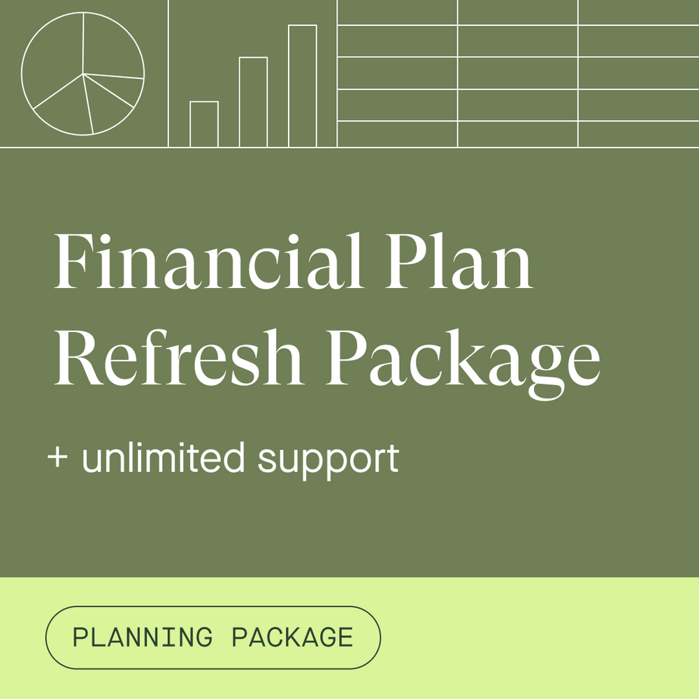 Financial Plan Refresh Package + Unlimited Support
